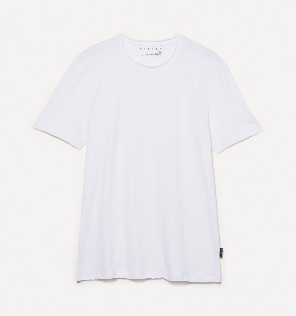 T-shirt blanc slim à manches courtes - t-shirts à manches courtes pour homme - Blanc | Sisley image number 5